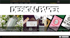 Desktop Screenshot of designandpaper.com